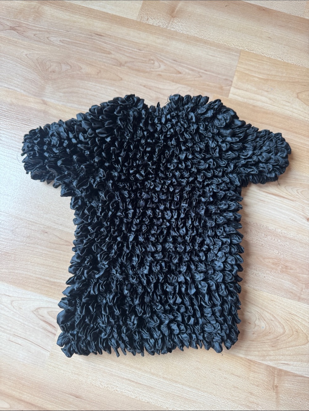 90s vintage “popcorn” scrunch top